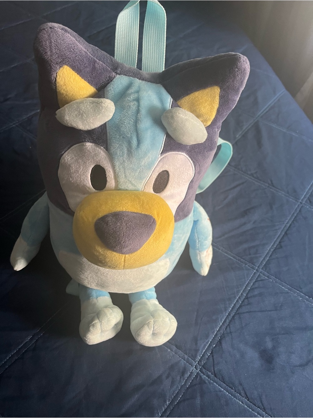 Bluey Plush Blue and Yellow Wolf Backpack - Kids Toy Plushie
